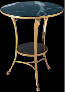 Круглый  мраморный столик Bronze d'Art Francais